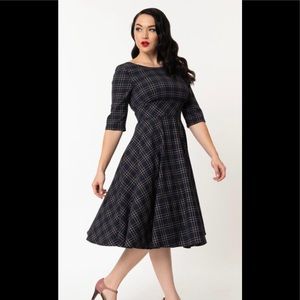 Hell bunny plaid dress XS Tartan